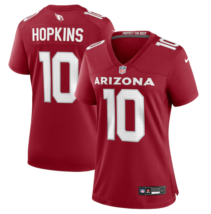 Women's Arizona Cardinals #10 DeAndre Hopkins New Red Stitched Game Jersey(Run Small)